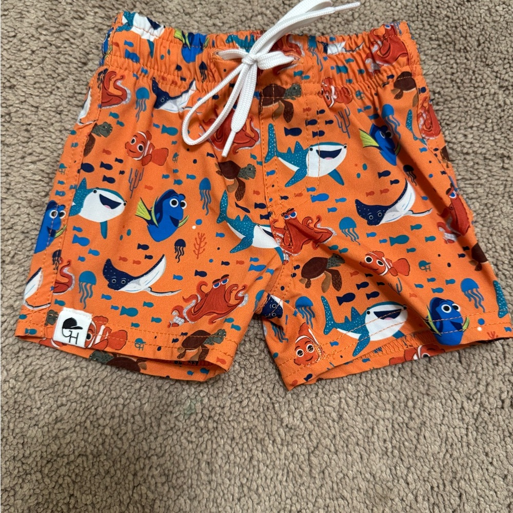 Orange Finding Dory Swim Trunks